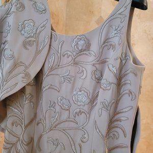 Carmen Marc valve beaded gown and jacket